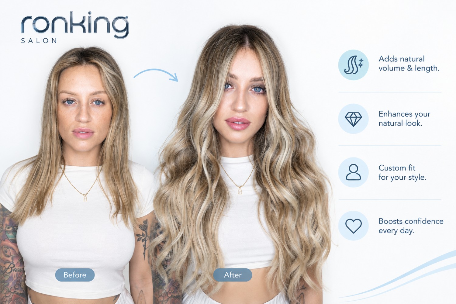 hair extension transformation